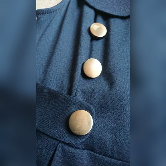 Forever 21 - Navy Peter Pan Collar Sleeveless Dress - Picture 5 of 7